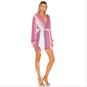 Retrofete Gabrielle Dress in Multi Pink Stripe